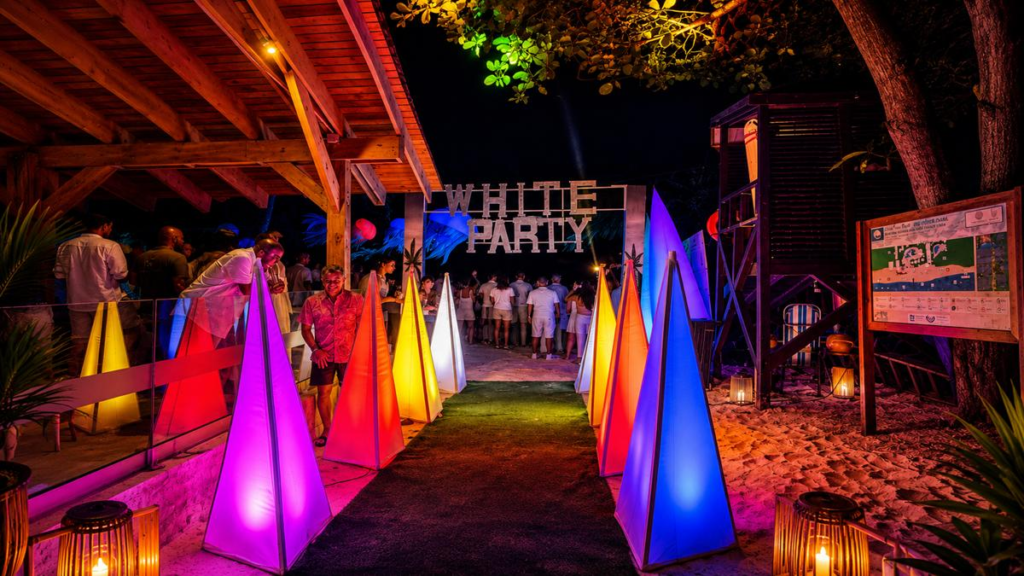 White Party at the beach at Impressive Punta Cana