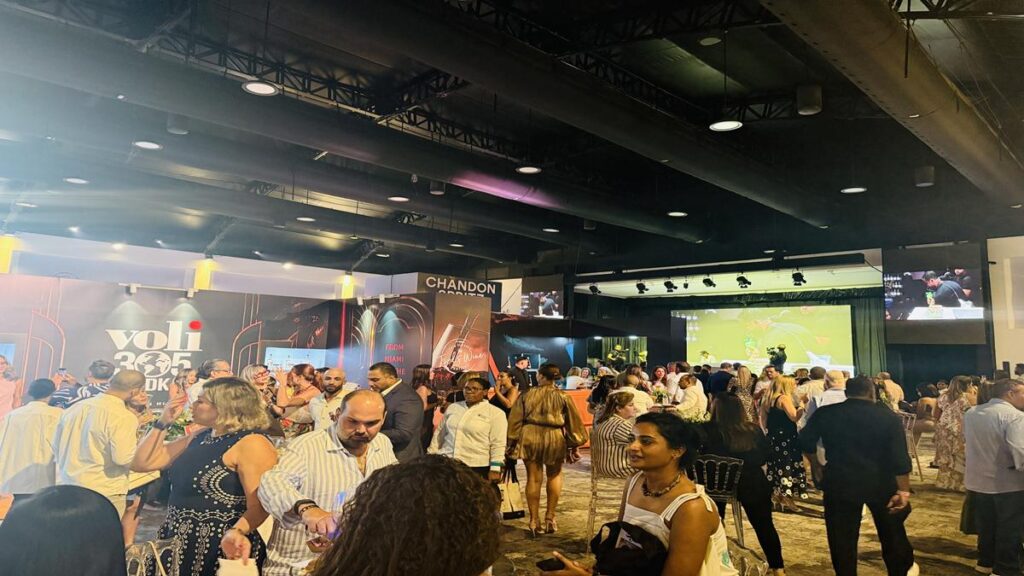 Guests inside the busy Grand Tasting Pavilion at Casa de Campo Food & Wine Festival 2026