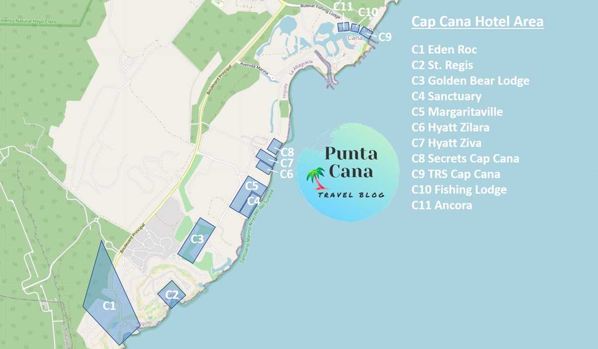 Punta Cana Map a helpful and detailed map of Punta Cana’s Resorts