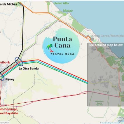 The public transportation map for Punta Cana 2026