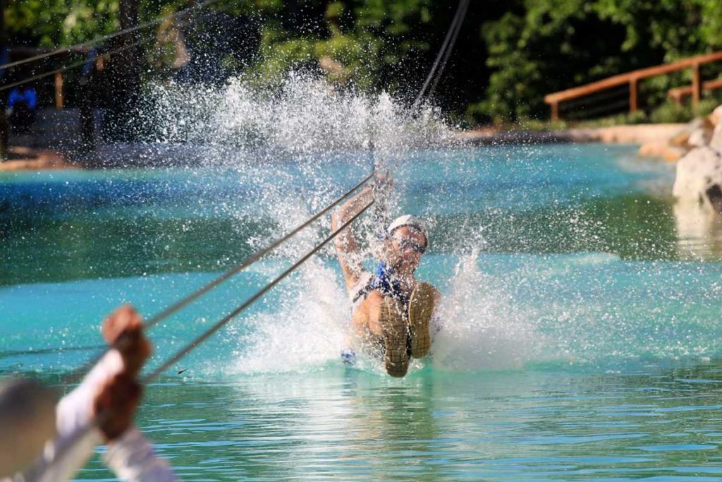 Ziplining at Scape Park Cap Cana, an adventure park in the south of Punta Cana