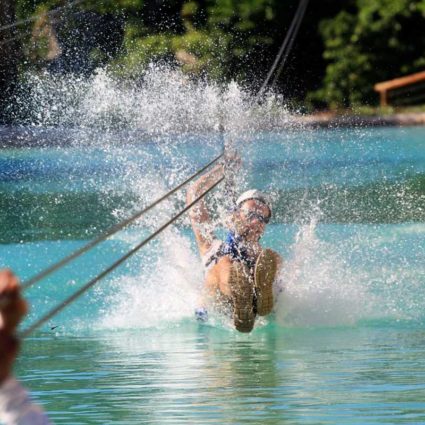 Ziplining at Scape Park Cap Cana, an adventure park in the south of Punta Cana