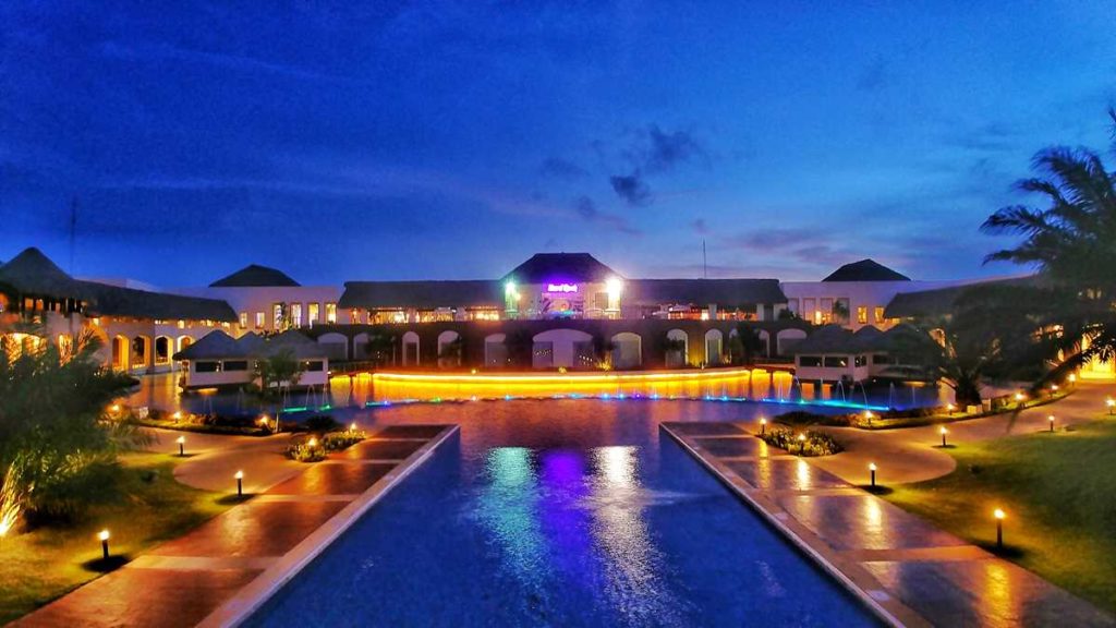 Night view of Hard Rock Punta Cana Resort and Casino