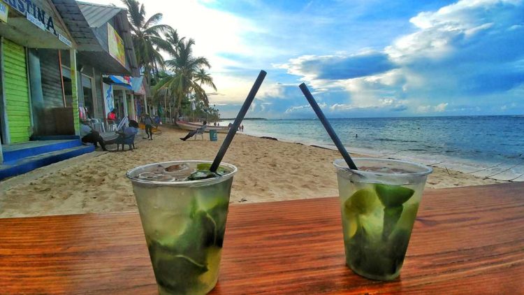 Cocktails at El Cortecito beach in Punta Cana