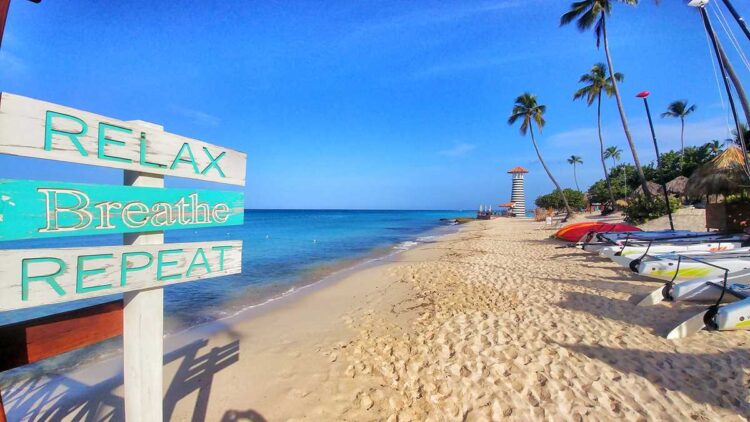 The beach of Iberostar Hacienda Dominicus in Bayahibe