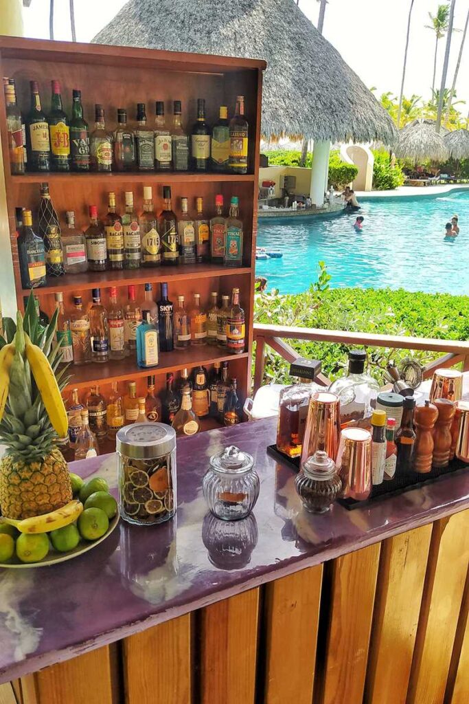 A bar at the pool at Dreams Punta Cana Royal Beach Resort
