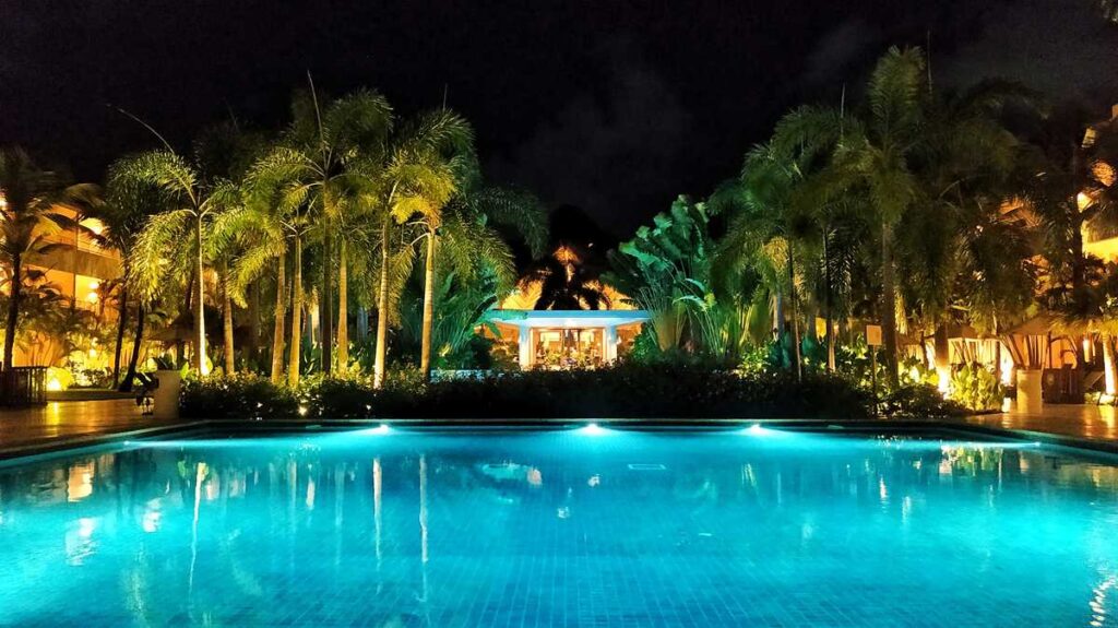 Nighttime impressions from Dreams Royal Beach Resort in the Dominican Republic