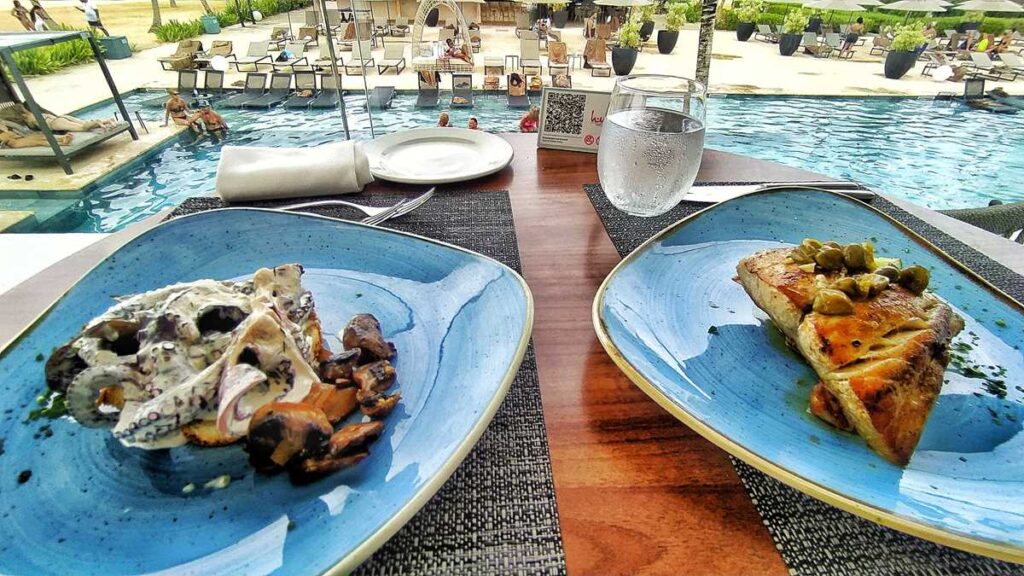 Delicious luch at live aqua punta cana restaurants