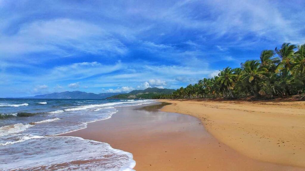 The pristine beach Playa Lanza del Norte on the Samana peninsula