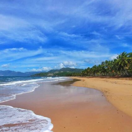 The pristine beach Playa Lanza del Norte on the Samana peninsula