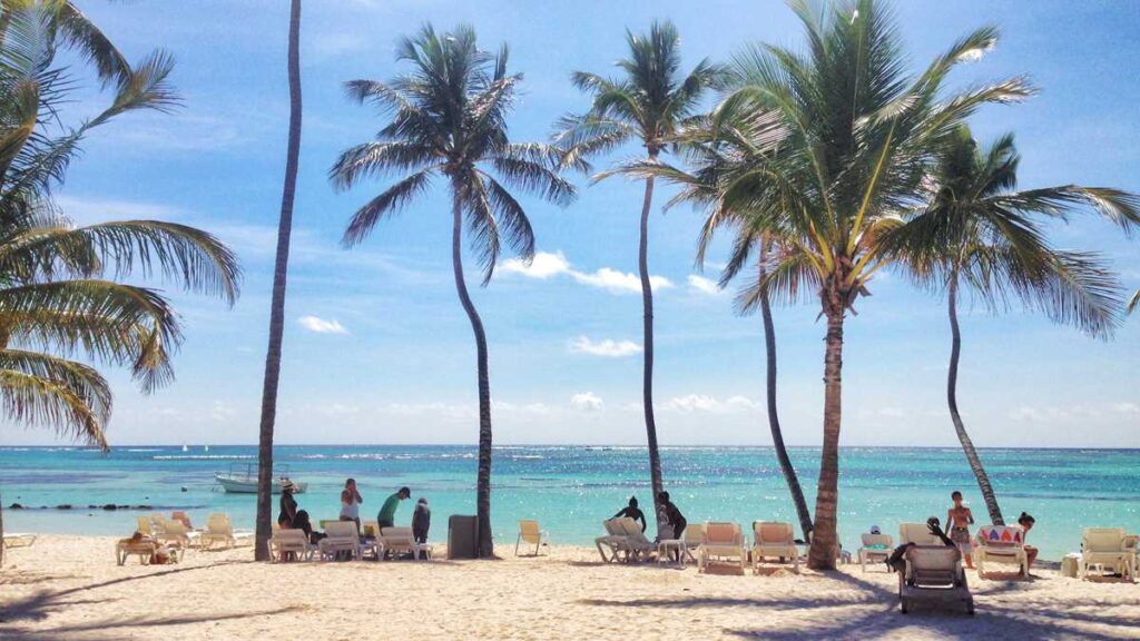 Playa Blanca Beach in the south of Punta Cana, close to Cap Cana