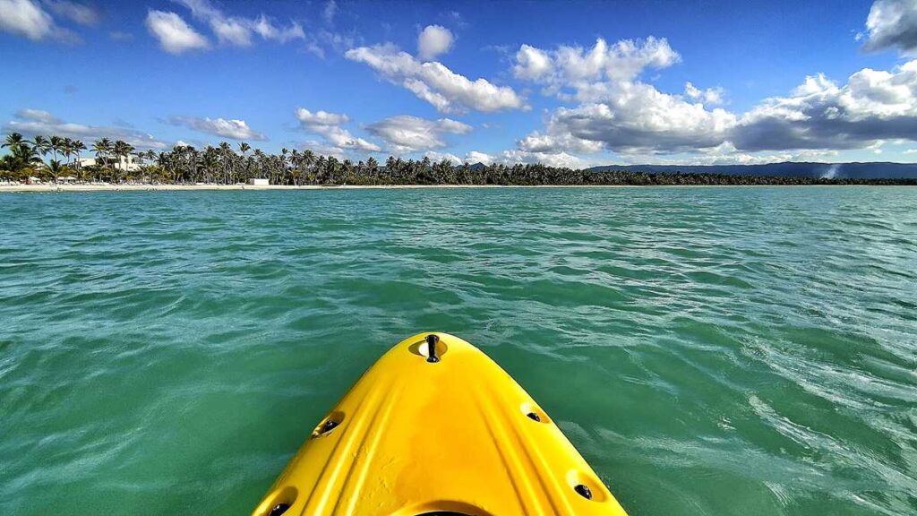 Kayak trip exploring nearby beaches