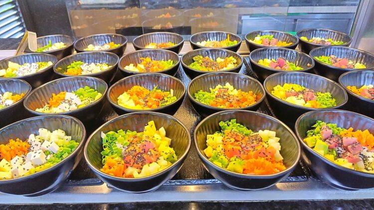 Spacious food court with buffet stations at Riu Palace Bavaro