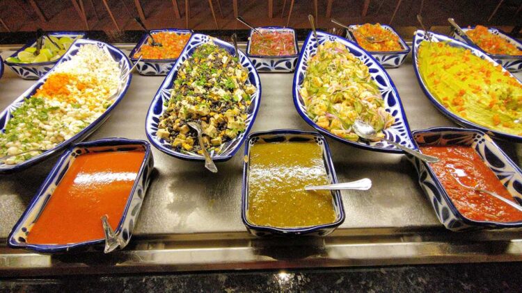 The visually appealing food presentation at the Mexican restaurant at Riu Palace Macao.