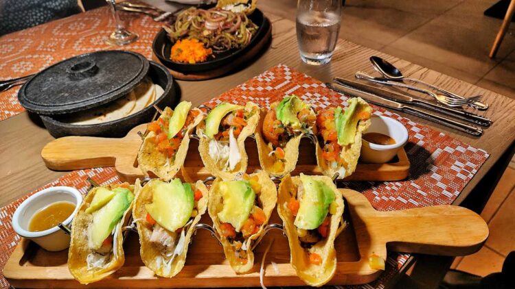 The visually appealing food presentation at the Mexican restaurant at Riu Palace Macao.