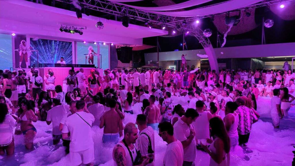 Night party scene with DJ at Riu Party