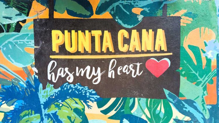 Punta Cana sign in the Corales area