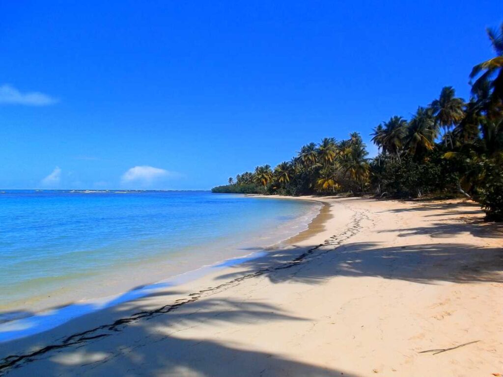 The pristine and quiet beach of Playa La Esperanza on the Samana peninsula