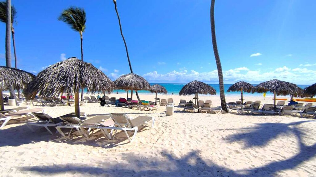 Bavaro Beach along Playa Arena Blanca in Punta Cana at Grand Bavaro Princess