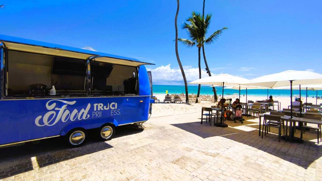 Food trucks at Grand Bavaro Princess in the Dominican Republic