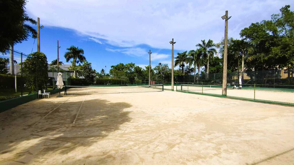 The tennis court at Grand Bavaro Princess Resort in Punta Cana
