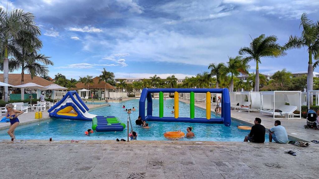 The pool with inflatables at Paradisus Grand Cana