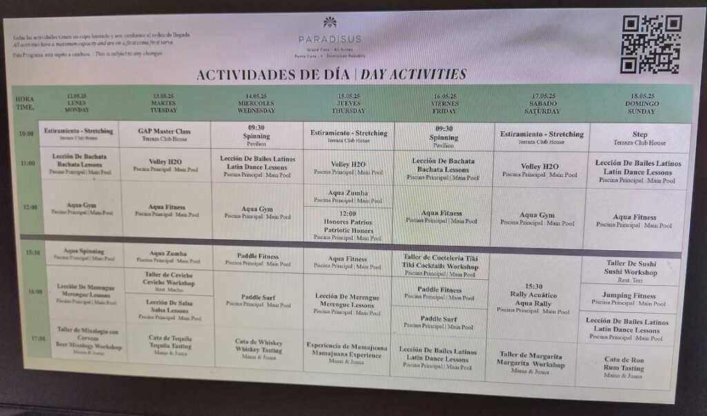 The entertainment program that keeps the energy alive at Paradisus Grand Cana.