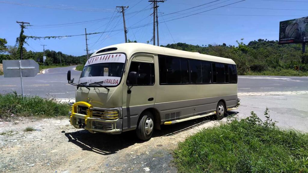 A typical local bus called Guagua in the Dominican Republic