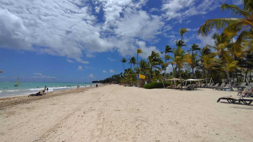 The wide beach at Occidental Punta Cana