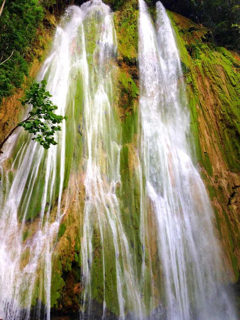 The waterfall of Salto El Limon, one of the most picturesque waterfalls in the Dominican Republic