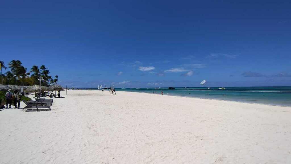 The wide white beach at Punta Cana Secrets Royal Beach Resort