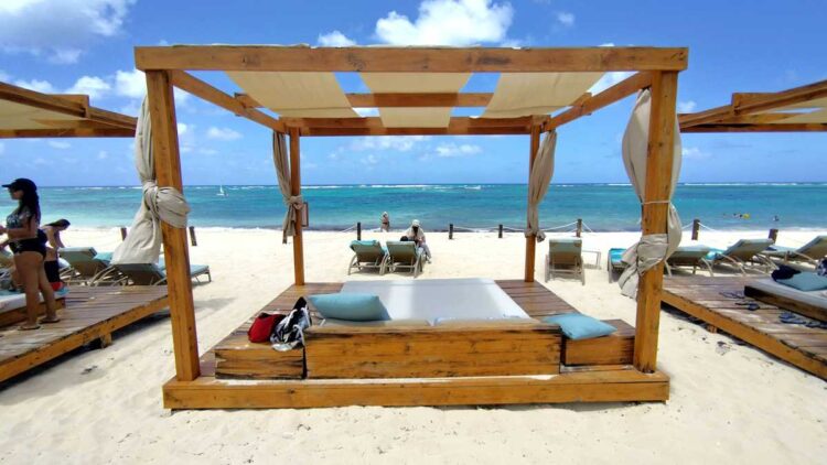 The Bali bed on the beach at Punta Cana Iberostar Selection Bavaro Resort