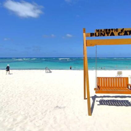 The beach in Punta Cana at Majestic Elegance