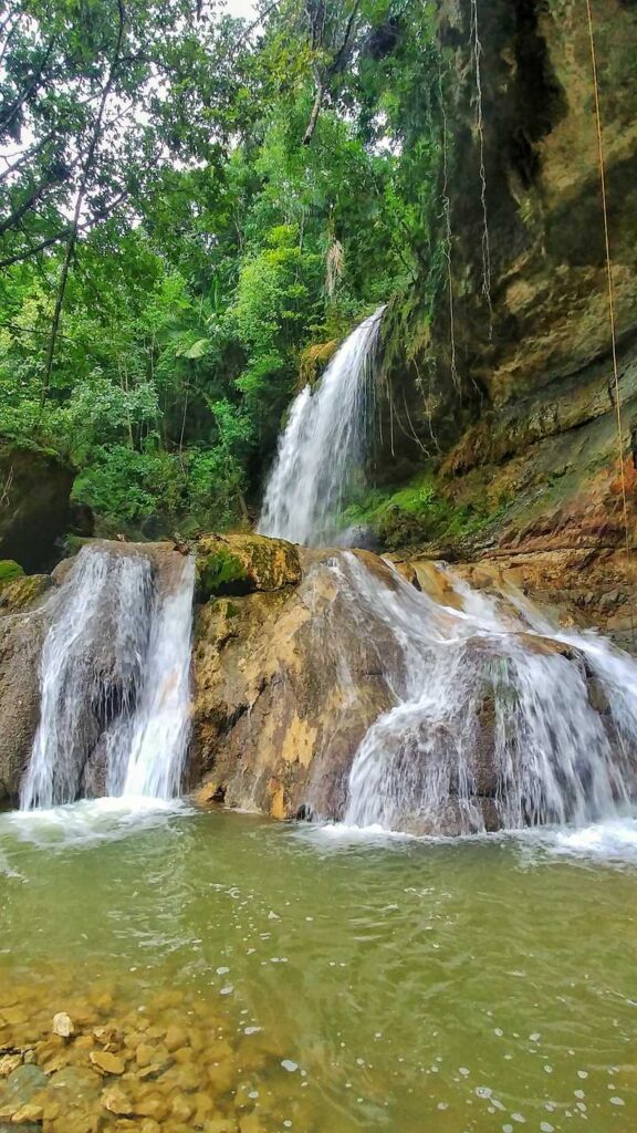 Waterfall Salto El Zumbador close to El Valle at Los Haitises National Park