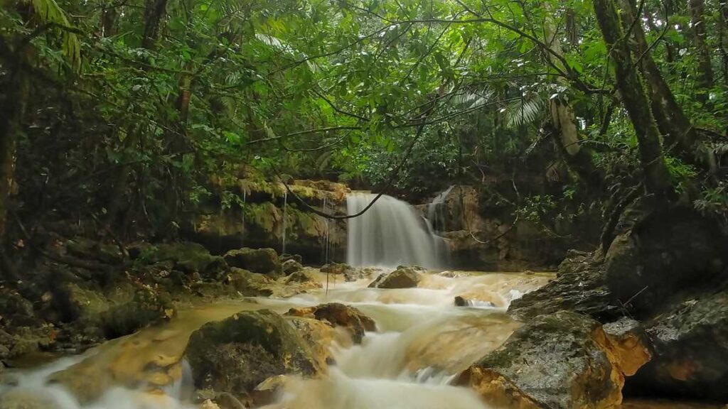 Waterfall Salto El Zumbador close to El Valle at Los Haitises National Park