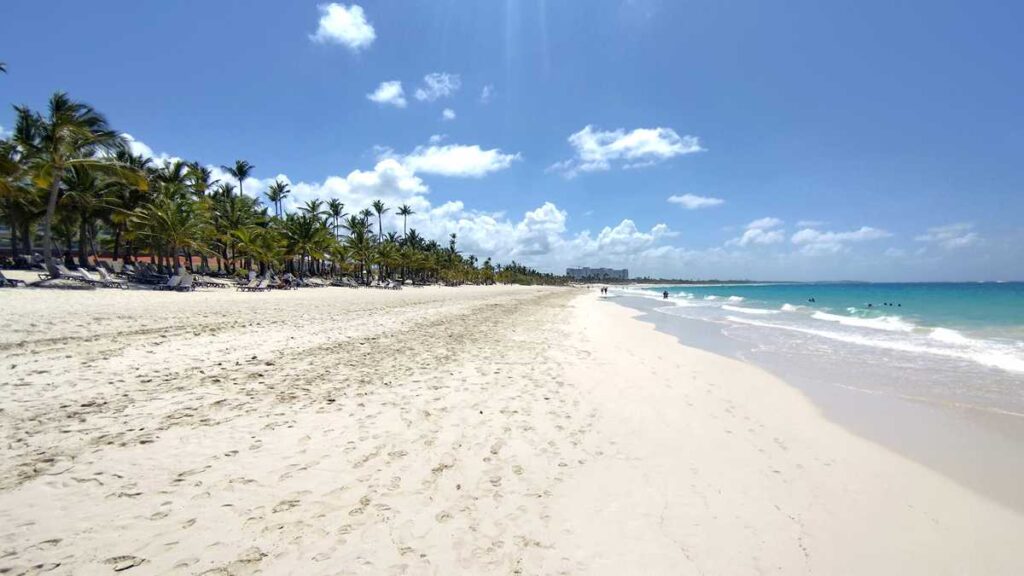 Beautiful beach at Occidental Caribe Beach with white sand and tropical surroundings