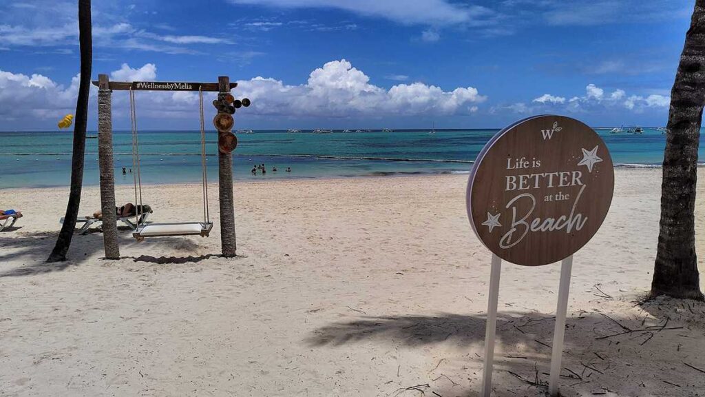 A view of crystal-clear waters at Melia Punta Cana Beach Resort