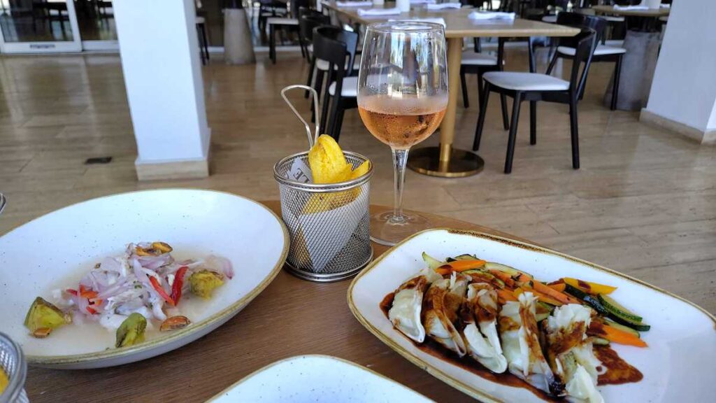 Delicious à la carte lunch options at Melia Punta Cana Beach Resort.
