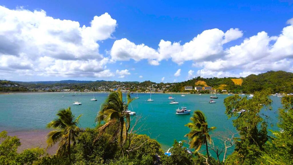 View over the Bay right in front of Santa Barbara de Samana