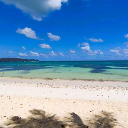 The local public beach in Las Galeras
