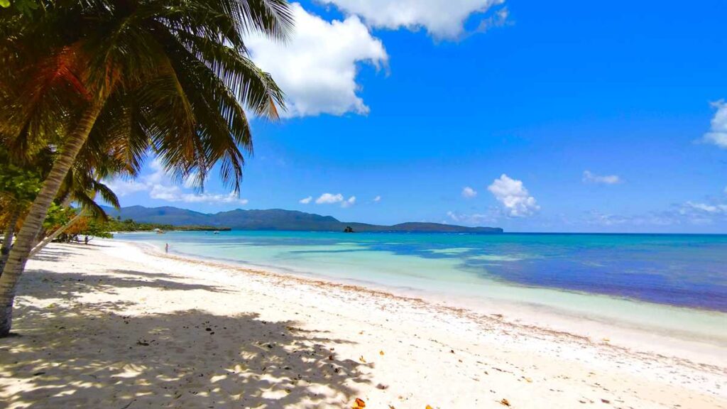The local public beach in Las Galeras