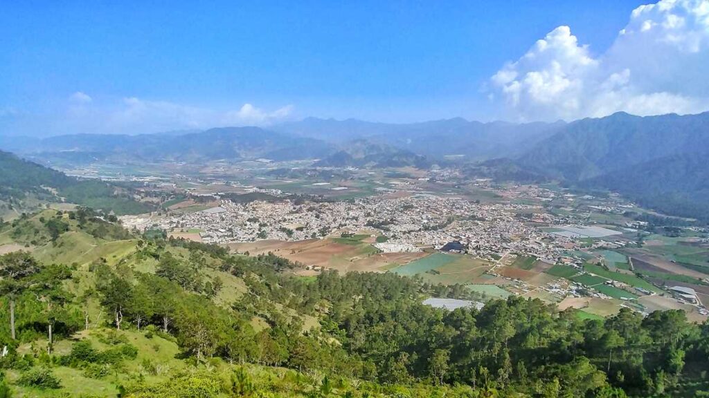 View over Constanza from the Monumento Divino Nino in the Dominican Republic