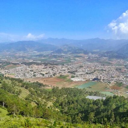 View over Constanza from the Monumento Divino Nino in the Dominican Republic