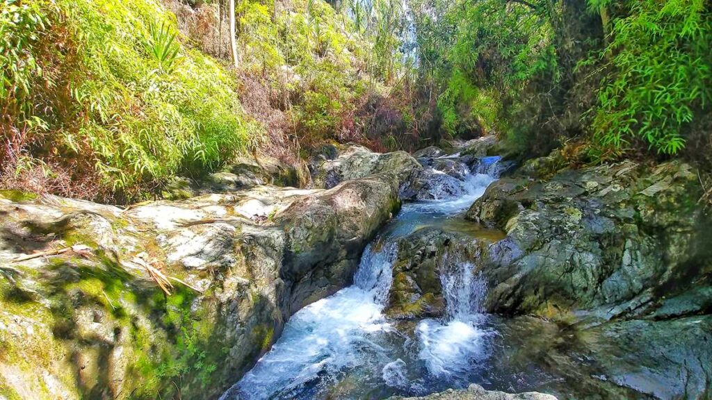 The waterfall El Arroyazo in the Nature Reserve Ebano Verde in the center of the Dominican Republic