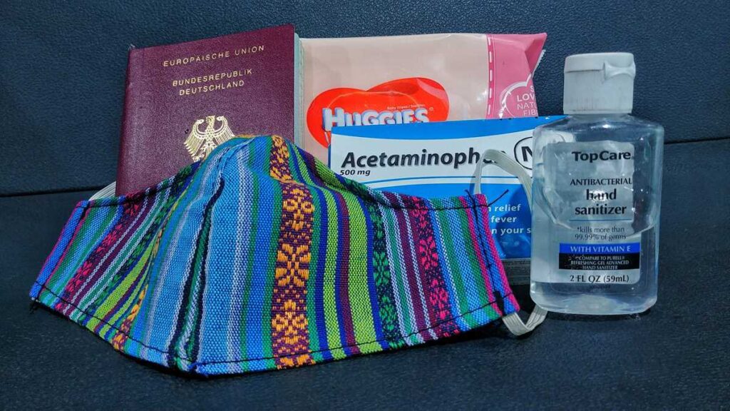 A travel kit during times of Coronavirus and Covid-19