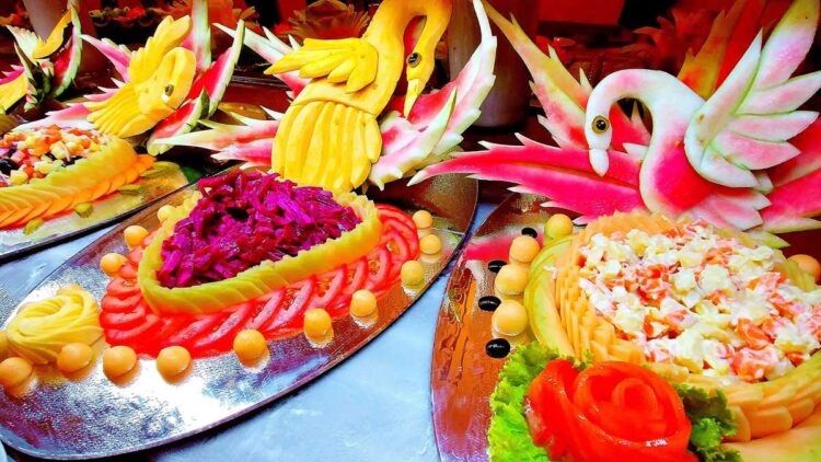 Buffet at Occidental Caribe, one of the many all-inclusive resorts in Punta Cana