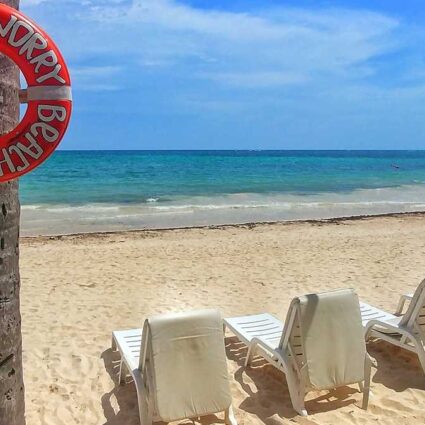 The beautiful Bavaro Beach at TOC Beach Club