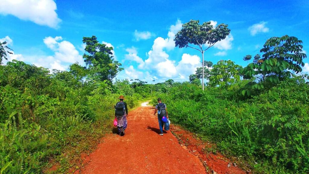 The hiking trail in the Cordillera Oriental to Loma Linda