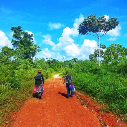 The hiking trail in the Cordillera Oriental to Loma Linda