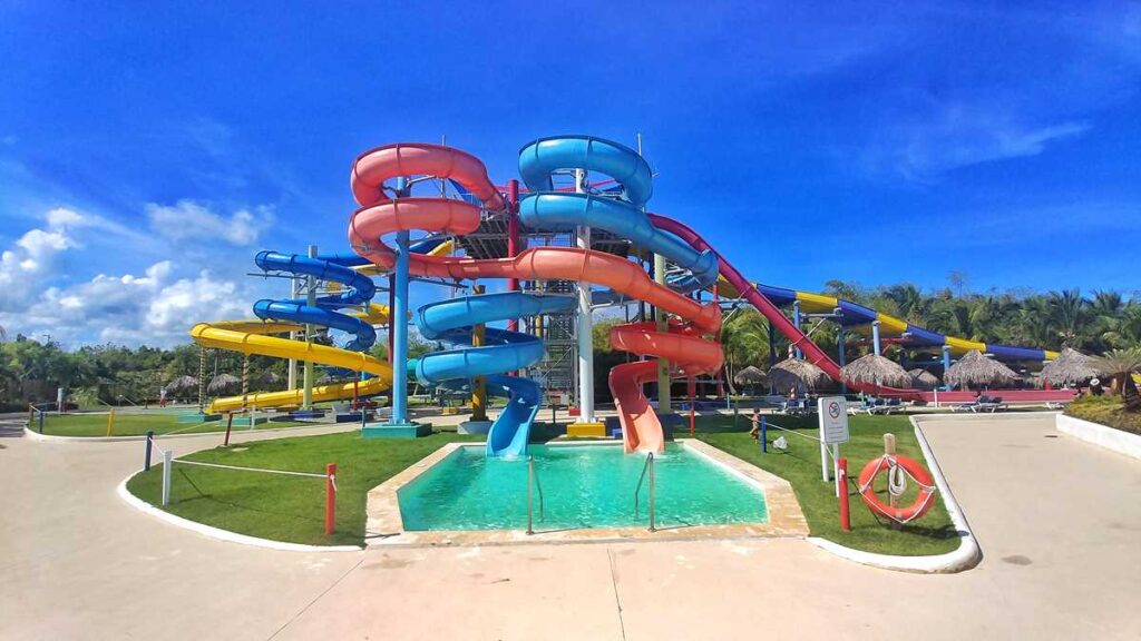 The water park Sirenis Aquagames at Grand SIrenis Resort Punta Cana